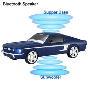 Haut-parleurs portables Ford modèle de voiture en forme de Bluetooth haut-parleur Boom Box sans fil BT musique basse avec TF USB FM fonction mains libres 231017