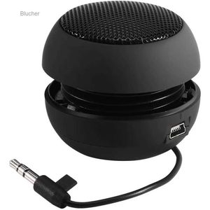 Altavoces portátiles Mini altavoz portátil de viaje con cable de audio de 3,5 mm batería incorporada de bajo voltaje altavoz extensible L2404