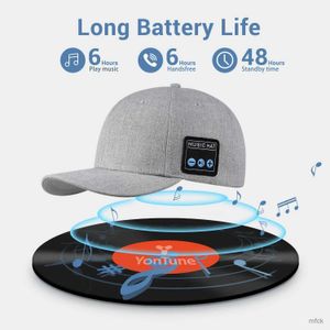 Haut-parleurs portables Nouveaux chapeau extérieur multifonctionnel avec haut-parleurs Bluetooth Documable sans fil ajusté de la musique de baseball de baseball