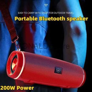 Conférenciers portables Nouveaux basse sans fil 200W Basse haute puissance Portable Outdoor Wireless Audio 3D Surround Bluetooth en haut-parleur TWS / FM / Voice Prom J240117
