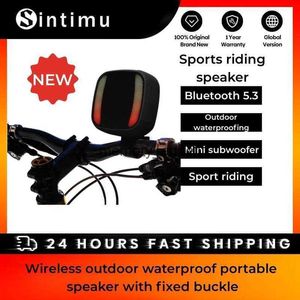 Haut-parleurs portables Cyclisme en plein air Haut-parleur Bluetooth RVB Lumière clignotante IPX4 Effet sonore de choc étanche Carte TWS Petit audio vélo moto HKD230904