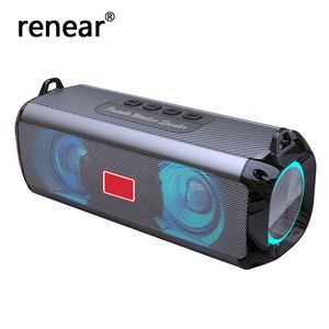 Haut-parleurs portables Portable RGB lumières Bluetooth haut-parleur étanche BT5.0 sans fil HiFi haute qualité caisson de basses haut-parleur lecteur de musique Micrphone 230826