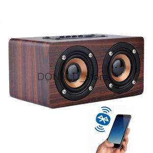 Haut-parleurs portables Vintage bois sans fil Bluetooth haut-parleur Home cinéma 360 stéréo surround caisson de basses HiFi garantie de choc barre de son pour Tv Boom Box J240117