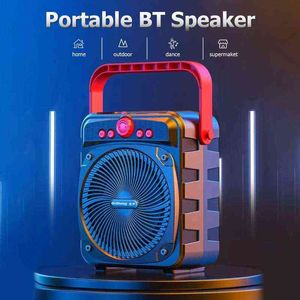 Haut-parleurs portables Haut-parleur sans fil Subwoofer Stéréo Boombox Son fort Basses lourdes Prise en charge de la diffusion vocale en temps réel Carte TF / Entrée FM / USB T220831
