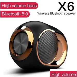 Haut-parleurs portables X6 Bluetooth Soundbar Tws avec caisson de basses Fm haut-parleurs sans fil Hifi Soundbox étanche haut-parleur extérieur Adapte Dhdv7