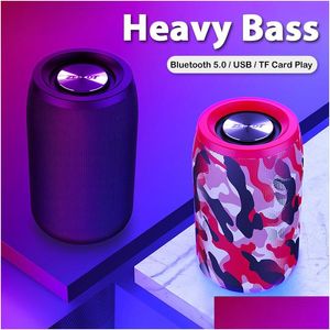 Haut-parleurs portables Zealot S32 Bluetooth 5.0 Haut-parleur Hifi Subwoofer 3D Stereo Diaphragm O Tf Card Aux Usb Flash Drive Play Mi Dhmdo