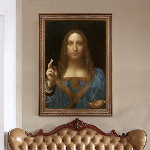 Retrato de Dios Jesús Pintura al óleo sobre lienzo impreso Imagen de arte de pared de póster nórdico para la sala de estar decoración del hogar sin marco