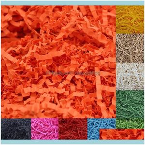 Pochettes Sacs Jewelry1000G Crinkle Cut Paper Shred Filler Pour Emballage Cadeau Panier Classement Emballage Artisanat Literie Bijoux Emballage Affichage