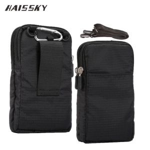 Sac de téléphone mobile de portefeuille de portefeuille de sport Haisky New Wallet pour modélisation de téléphone multiple Boucle de boucle Sac Holster Pocket Pocket Outdoor Army Cover Cover