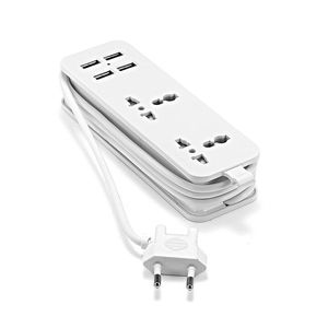 Adaptateur de la bougie d'alimentation Strip EU avec 4 socket d'extension portable USB Euro 1.5m Voyage Smart Phone Mur Chargeur Hub de bureau