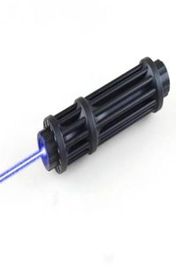 Puissant 200MW1500mW 450nm focalisable forme Gatling pointeur Laser bleu lampes de poche noires Torches7284180