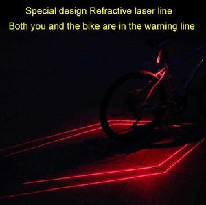 Potente bicicleta led haz de luz láser a prueba de agua 6 modos luces traseras de bicicleta motocicleta Bicicletas scooter advertencia de seguridad lámpara trasera ciclismo al aire libre Accesorios al por mayor