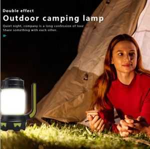 Puissante lampe de poche rechargeable COB à LED Lampes de recherche de travail en plein air Projecteur portable Banque d'alimentation d'urgence Randonnée Lampe lanterne de camping