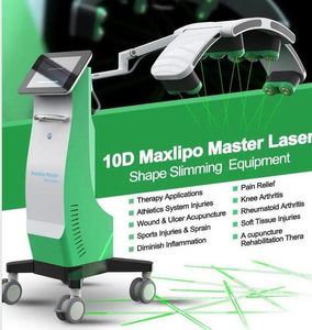 Puissant MAXlipo Master perte de poids indolore élimination des graisses minceur machine 10D 532 nm lumières vertes thérapie au laser froid diode LIPO laser Slim machine