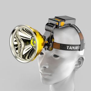 Lampe frontale LED puissante, torche montée sur la tête, phare d'extérieur Portable, Rechargeable par USB
