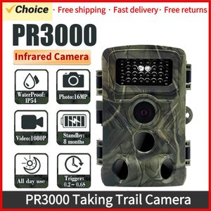 PR3000 Taking Trail Camera 36MP 1080P Night Po Video Multifunction Outdoor Huntings Animal Observation Monitor Hunting Camera 240126