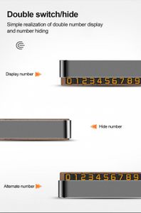 Carte de stationnement à double numéro pratique Numéro de noyer