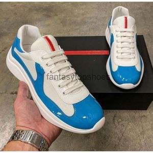 Praddas Pada Prax Prd Runner 2023S / S Casual Sports Chaussures America Cup Low Top Sneakers Chaussures Chaussures en caoutchouc Sole Tissu Patent Cuir Mens Wholesale Discount Qlnw 086K