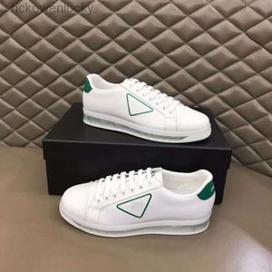 Prades Polarius Zapatos Zapatos Moda Senior Hombres Casual Running Sneaker Italia Originales Low Top Blanco Piel de becerro Onyx Resina Fondos transparentes Diseñador Casuals Athletic Sho