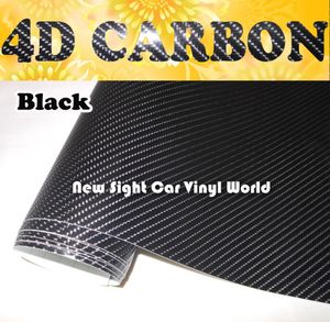 Film de Fiber de carbone d'enveloppe de vinyle de Fiber de carbone 4D noir de la meilleure qualité pour le Film d'enveloppe de voiture taille de bulle d'air 152x30MRoll2464488