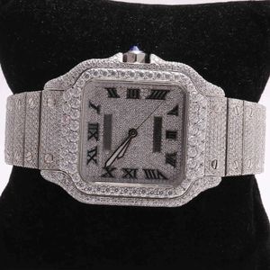 Premio de alta calidad VVS Top Brand Hot Custom Dign Hip Hop Men Woman Woman Luxury Hand Luced Out Diamond Moissanite Watch Luxury Watch 906