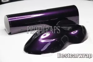 Premium Midnight Purple Gloss Shiny Metallic Vinyl Wrap Car Wrap With Air Bubble With Low tack glue Size1 52 20M Roll304f