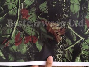 Premium Tree Camo Vinyl Wrap For Car Wrap Mossy Oak Tree Leaf Camouflage TRUCK CAMO TREE PRINT DUCK WOODLAND taille 1.52 x 30m / Roll 5x98ft
