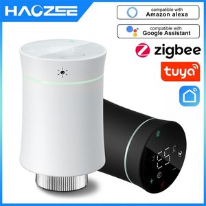 Capteurs de pression Tuya Smart ZigBee actionneur de radiateur TRV régulateur de température thermostatique Programmable prise en charge Alexa 230414