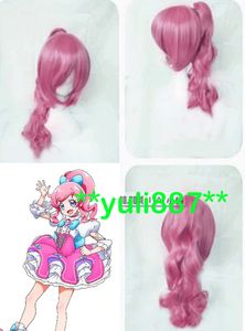 PrettyChannel Momoyama Mirai Rose Pink Cosplay Party Clip CLIP Ponytail Wigs