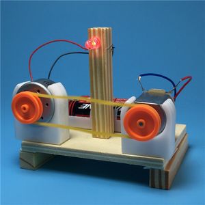 Estudiantes de primaria ciencia tecnología invención trabajo manual material energía conversión generador motor ciencia educación