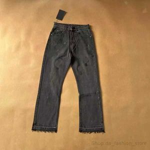 Estampado de diseñador Hombres Jeans Cross-skin Washed Jean Chromeheart con cintura alta Amantes de los hombres Chromees Proceso de reelaboración suelto Chrome 53 tamaño 28-36