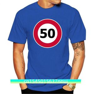 Imprimir divertido 50 límite de velocidad camiseta divertida hombres y mujeres ejército verde novedad camisetas femeninas tallas grandes algodón Comics Pop Top Te 220702
