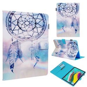 Funda de cuero con estampado Fundas con tapa para ipad pro 11 air4 10.9 10.2 10.5 Samsung T860 T510 T720 P205 P580 mariposa Flor Torre Eiffel sonrisa Tarjeta de identificación cubierta de folio