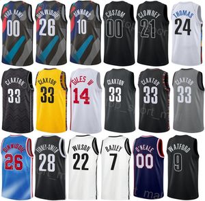 Imprimer Hommes Femmes City Basketball Spencer Dinwiddie Jersey 26 Cameron Thomas 24 Ben Simmons 10 Noah Clowney 21 Jalen Wilson 22 Royce ONeale 00 Nic Claxton 33 gagné