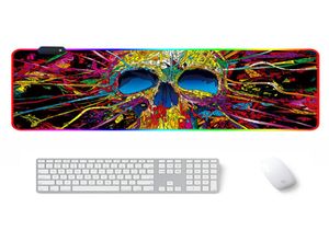 Imprimez RVB grand jeu de souris de jeu 7 couleurs différentes changements de souris pad de souris surdimensionnées LED éclatante étendue du clavier de souris de souris MAT2654675