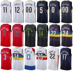 Maglia da basket stampata Uomo Donna Larry Nance JR Jersey 22 Naji Marshall 8 Matt Ryan 37 Jeremiah Robinson-Earl 50 EJ Liddell 32 Kira Lewis JR 13 Maglia da città per gli appassionati di sport