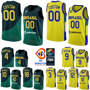 Impreso Copa del Mundo Brasil Baloncesto Brasil 2 Yago SANTOS Jersey Selección Nacional 14 Leonardo MEINDL 32 Georginho DE PAULA 50 BRUNO CABOCLO 10 TIM SOARES 99 Lucas DIAS