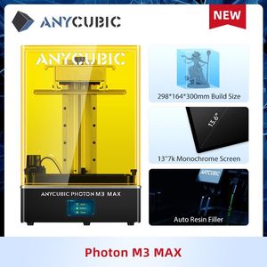 Imprimante anycubic 3D imprimante photon m3 max grand 13,6 '' 7k écran LCD 298 * 164 * 300 mm taille de construction Auto Resin Fill Impresora 3D