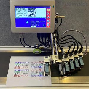 Imprimantes 22 langues Masque imprimante multi-tête de codage automatique de codage machine de marquage en ligne à jet d'encre imprimante thermique à jet d'encre