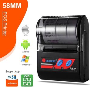 Imprimantes 58 mm Portable Mini Thermal Pos Printer Bluetooth Wireless Thermal Receipt Maker Maker Imprimante Mobile Support Loyverse Ebeleta