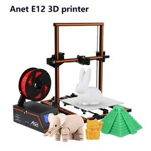 Imprimantes Anet E12 Kit de bricolage pour imprimante 3D Cadre en alliage d'aluminium partiellement assemblé Super grand volume de construction 300 400 mm avec 8 Go TFPrinters Prin