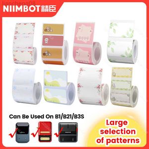 Impresoras B21 Suministros Papel Fancy Color White Label Sticker Rollo de papel de impresión para Niimbot B21 B1 B3S Impresora a prueba de agua / aceite W0311