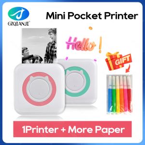 Imprimantes mini imprimante photo multifonction portable portable sans fil d'imprimante instantané support bt connexion pour téléphone 57 mm meilleur cadeau pour fille