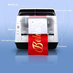 Impresoras Nmark Impresora de papel caliente digital automático El mejor precio de bajo precio Máquina de la etiqueta de cinta Grosgrain para impresora de ropa