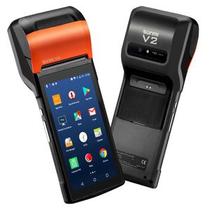 Imprimantes Point de vente NFC Sunmi V2 Android POS Handheld Systems 4G WiFi 1D / 2D avec borne d'imprimante Scanner de code QR 58 mm pour magasin