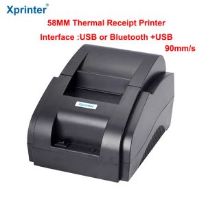 Imprimantes en gros xPrinter xp58iih 58 mm mini réception thermique / facture / imprimante POS faible bruit faible avec interface USB ou BT