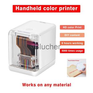 Printers Wireless Mbrush Color Food Biscuit Macaron Mobile Mini Inkjet DIY Printer Wifi Custom Code Android Handheld Printer x0717