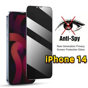 Protecteur d'écran Anti-espion en verre trempé, film de couverture complète pour iphone 15 14 13 12 mini 11 Pro Max X XS XR 7 8 6 plus