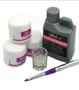 Pro acrylic ongle poudre liquide 120 ml pinceaux deppen Dish acryl poeder nail art set design acrilico manucure kit 1535256258