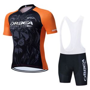 Pro Team Mens ORBEA Team Ciclismo Jersey Traje Camisa de bicicleta Bib Shorts Set Ropa de bicicleta de verano Trajes de bicicleta de montaña Ropa Ciclismo Ropa deportiva al aire libre Y22010704